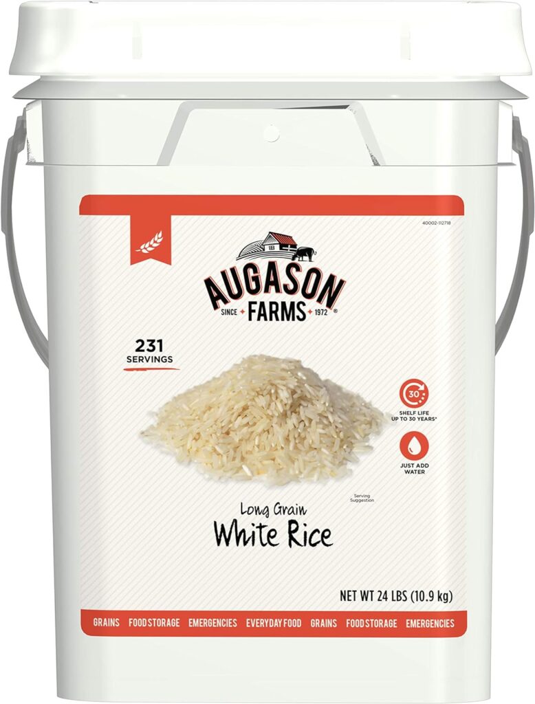 Augason Farms Long Grain White Rice Emergency Food Storage