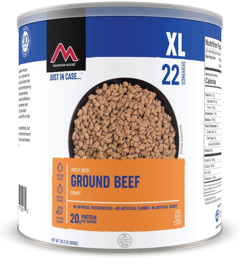 Mountain House Cooked Ground Beef - Freeze Dried Survival & Emergency Food